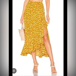 FAITHFULL THE BRAND Jasper Skirt in Saffron Thelma Floral